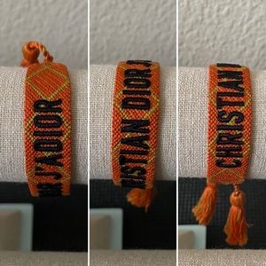 Auth & new Dior cotton woven friendship bracelet